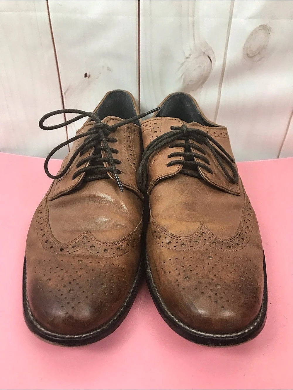Nunn Bush Nelson Wingtip Oxford Men's Brown Leather Shoes US 10 M - Picture 8 of 10